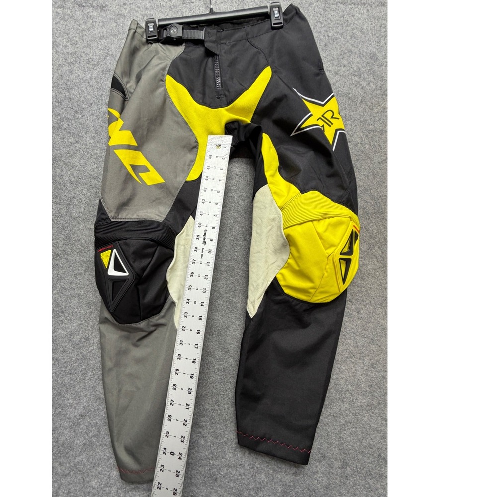 One Industries Atom Rockstar Energy Motocross Racing Pants Black Yellow Mens 30 - Picture 5 of 16